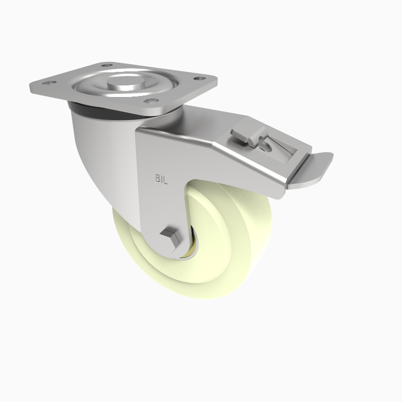 Nylon Plate Swivel Castor Brake 150mm 1000kg Load