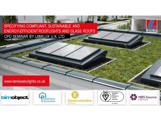 Specifying compliant, sustainable and energy-efficient rooflights and glass roofs