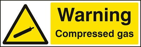 Warning compressed gas