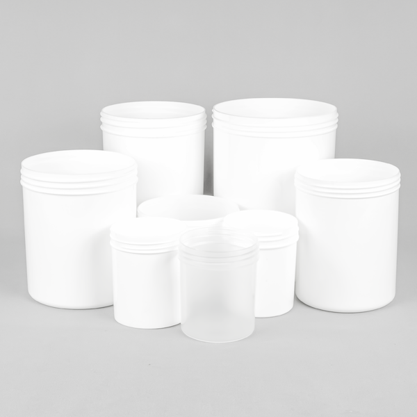 Wide Mouth Screw Top Plastic Jars 