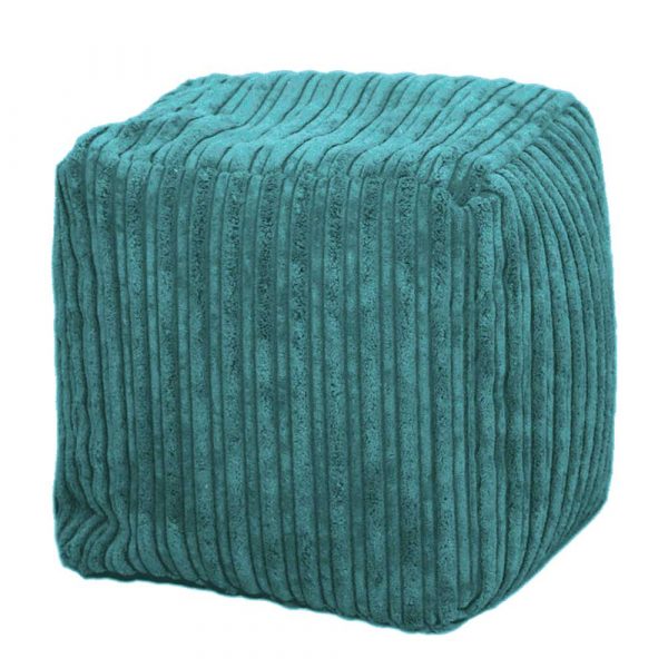 Teal Chunky Cord Cube. Foam filled. Available in 2 sizes