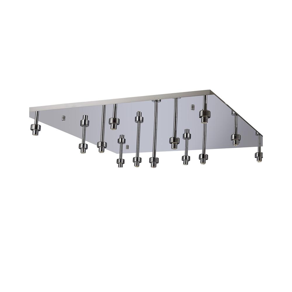 Luxuria Apex Polished Chrome Square 13 Light G9 Universal Flush Light