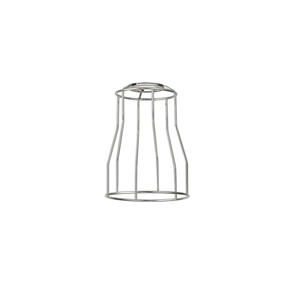 Luxuria Glorelle Tall Round 14cm Wire Cage Shade With Angled Sides Chrome