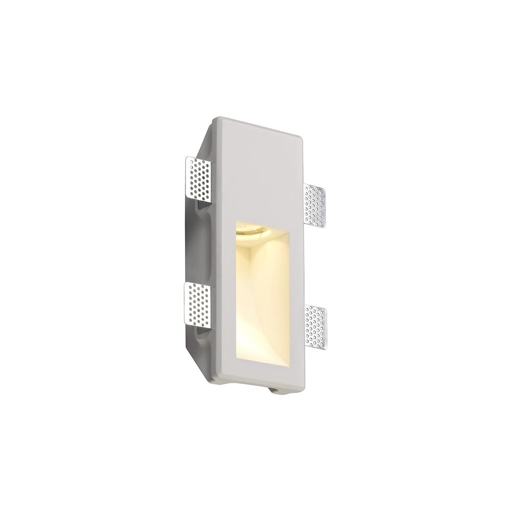 Luxuria Nadia Small Recessed Wall Light 1xGU10 White Paintable Gypsum