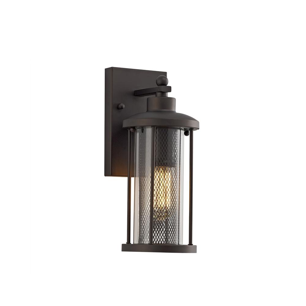 Luxuria Soleil Small Wall Light E27 Antique Bronze/Clear Glass IP54