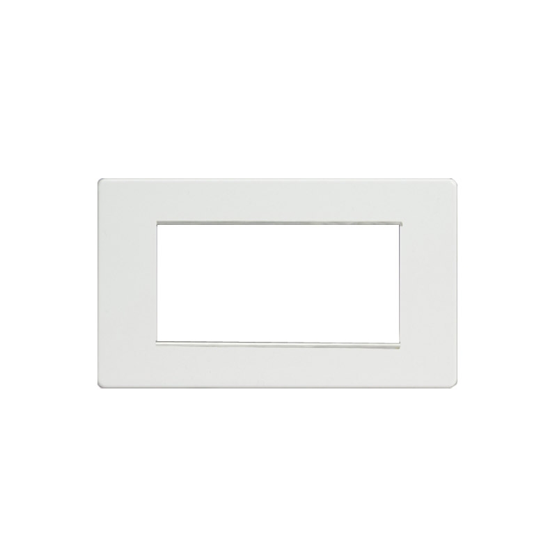 Varilight Screw Less Premium White Twin Plate (4 Grid Spaces)