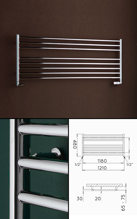 Low Under Window Heated Towel Rails (57W)