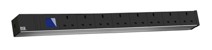 BN05-800.2068 - BachMann - 19&#34; Local Metered PDU, 1U, 8x UK (UK PLUG) Outlets