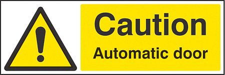 Caution automatic door