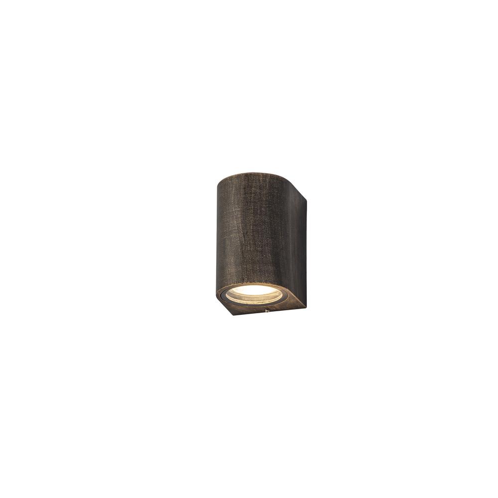 Luxuria Horta Curved Wall Light 1xGU10 IP54 Gold/Black