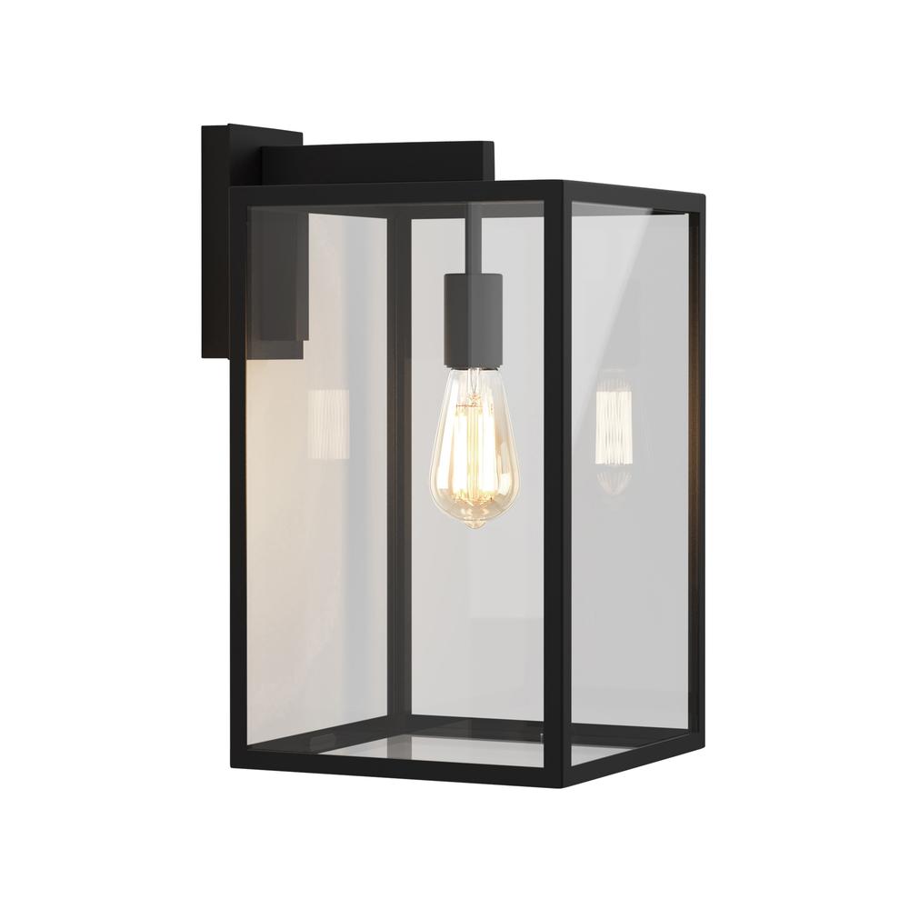 Astro Box Lantern 450 Textured Black Wall Light