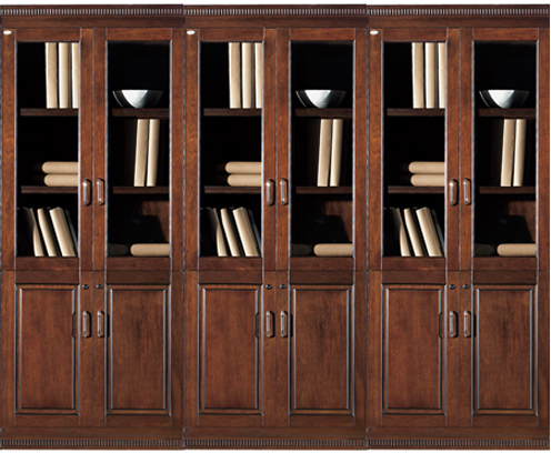Suppliers Of Real Wood Veneer Executive Six Door Office Storage Bookcase - 2700mm - UM182-6DR UK