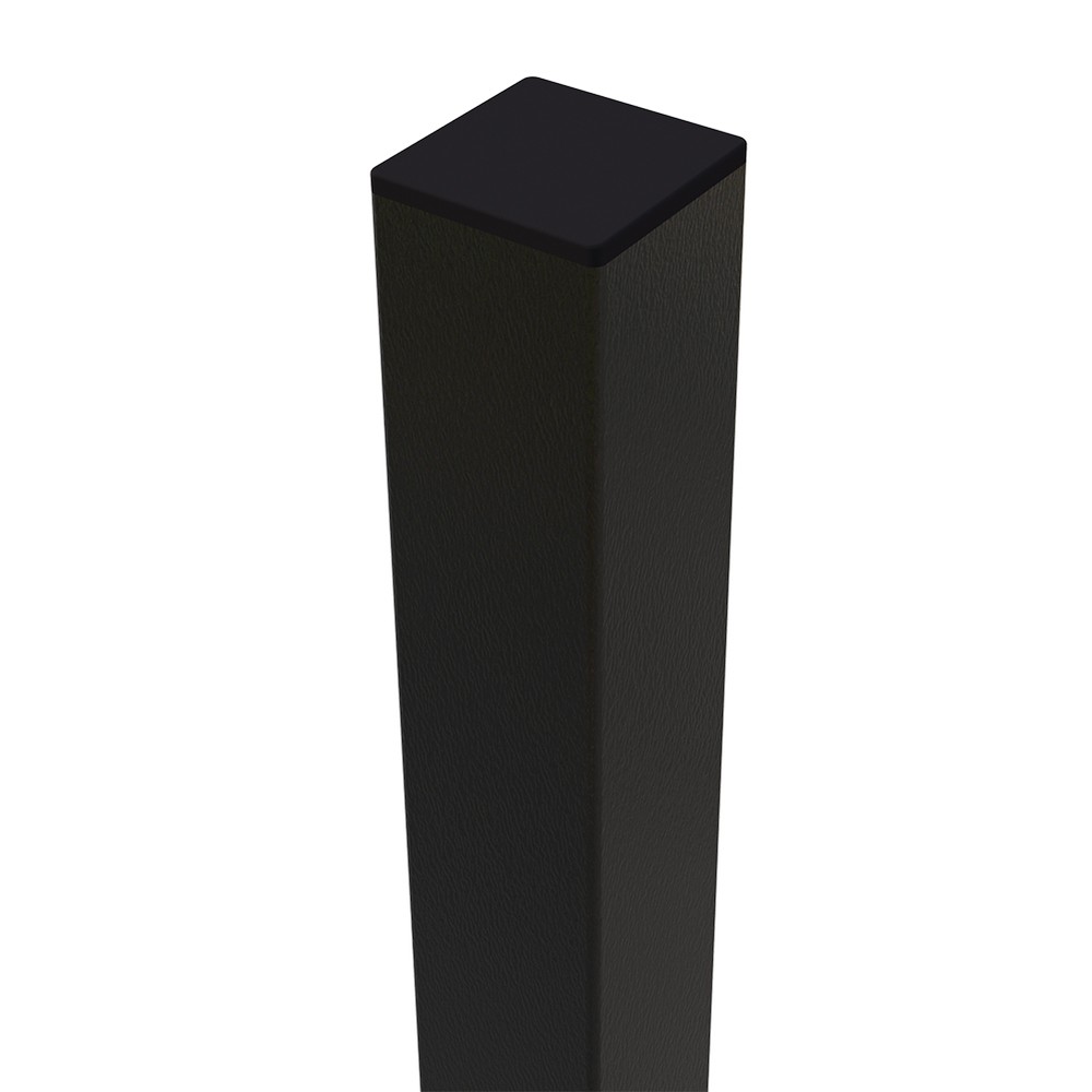 Black Corner Post For 1.8m High Fence (2.5m Overall Length) - Twilfix 2000