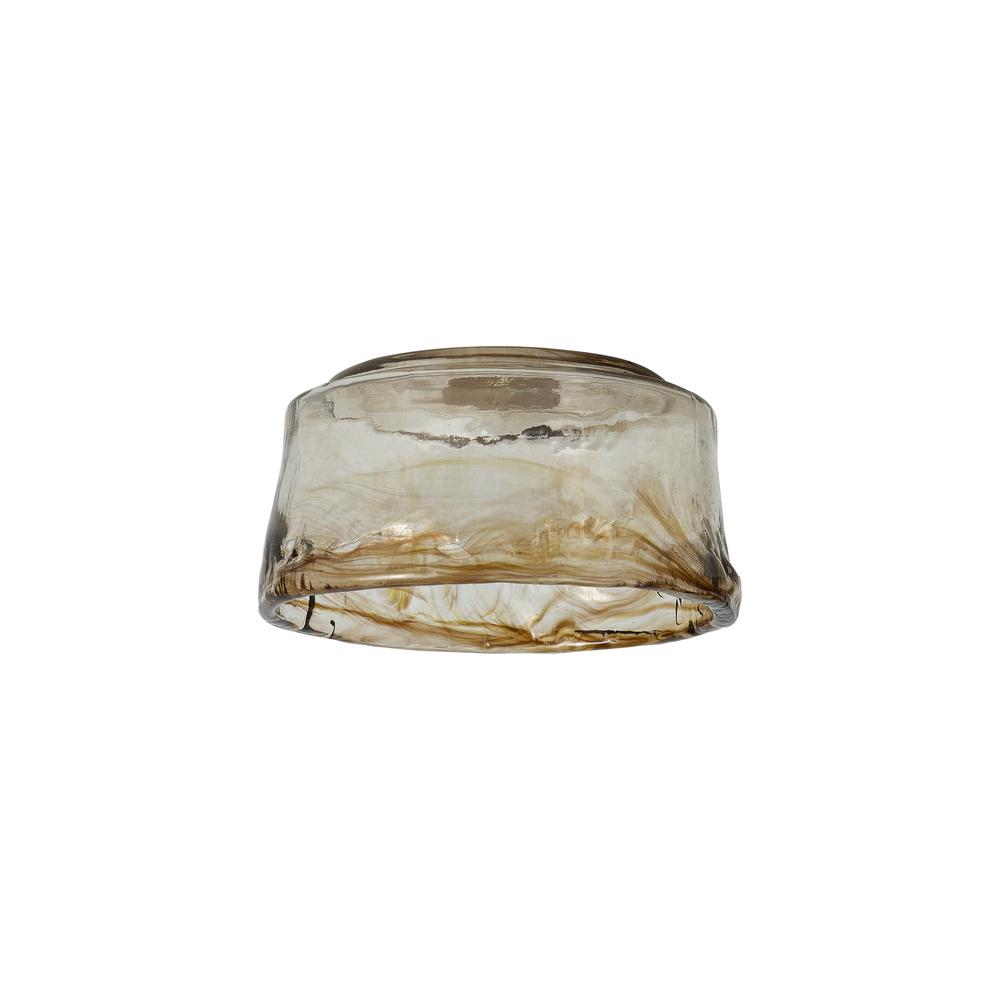 Luxuria Alaskan Bowl Cloudy Glass Shade (A) Brown / Clear