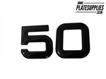 3D Metro (50mm) Gel Resin Number Plate Letters for Car/Motorcycle Dealerships