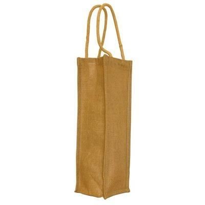 TATTON JUTE SUSTAINABLE SINGLE GIFT BOTTLE BAG.