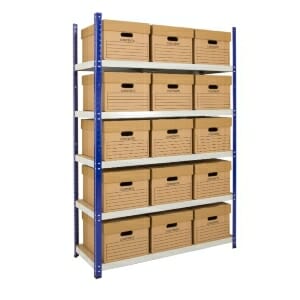 Clicka 265 Shelving with Archive Boxes
