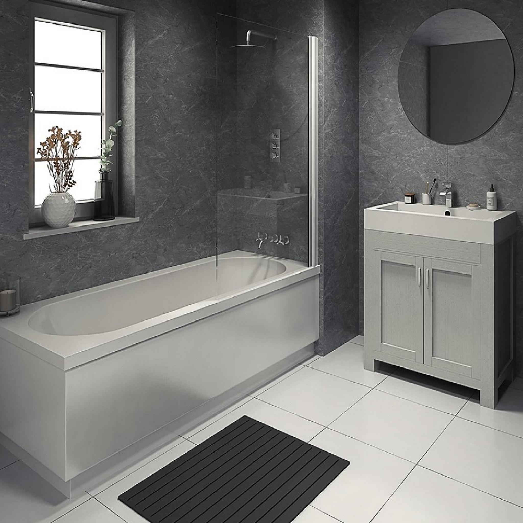 Black Bonito Bathroom & Shower Wall Panel