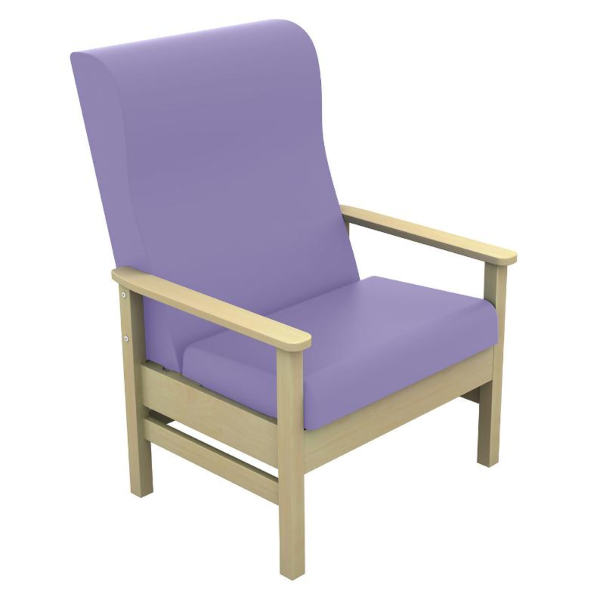 Atlas High Back Bariatric Arm Chair - Lilac
