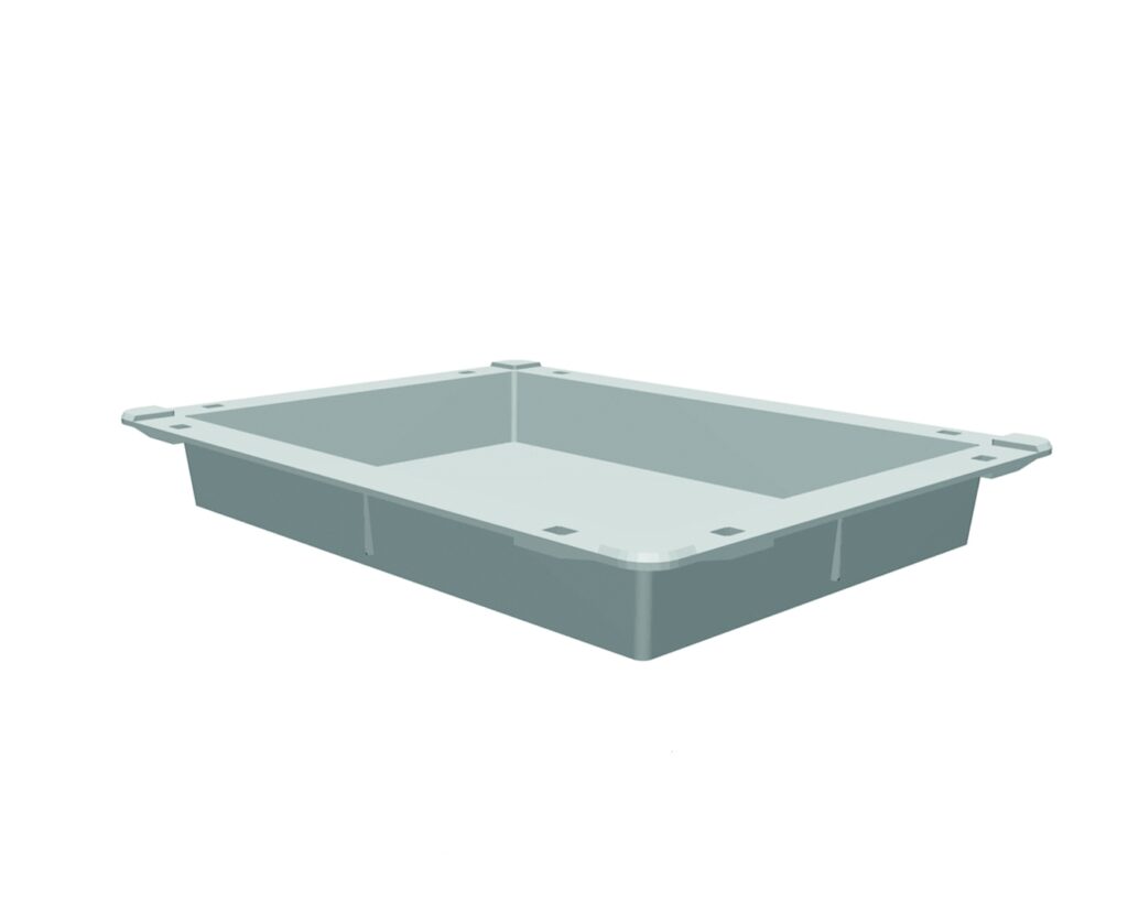 ABS Non-Dividable Tray – Half Section – 50mm Deep