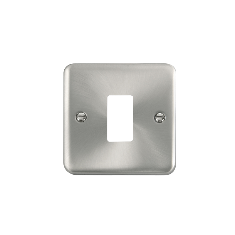 Click GridPro Deco Plus 1 Gang Frontplate Satin Chrome