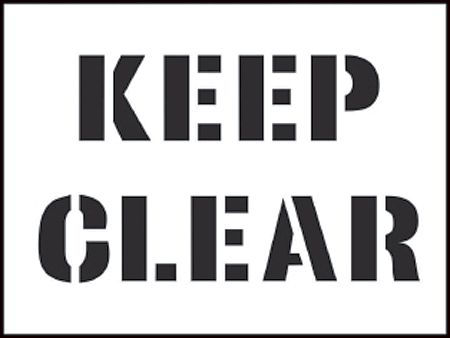 Stencil kit 600x400mm - Keep Clear