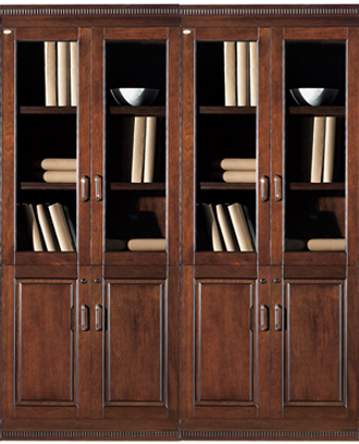 Providers Of Real Wood Veneer Executive Four Door Office Storage Bookcase - 1800mm - UM182-4DR UK