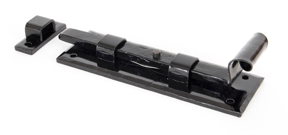 Anvil 33015 Black 6'' Straight Door Bolt