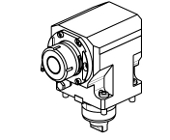 Radial double blade holder with internal coolant