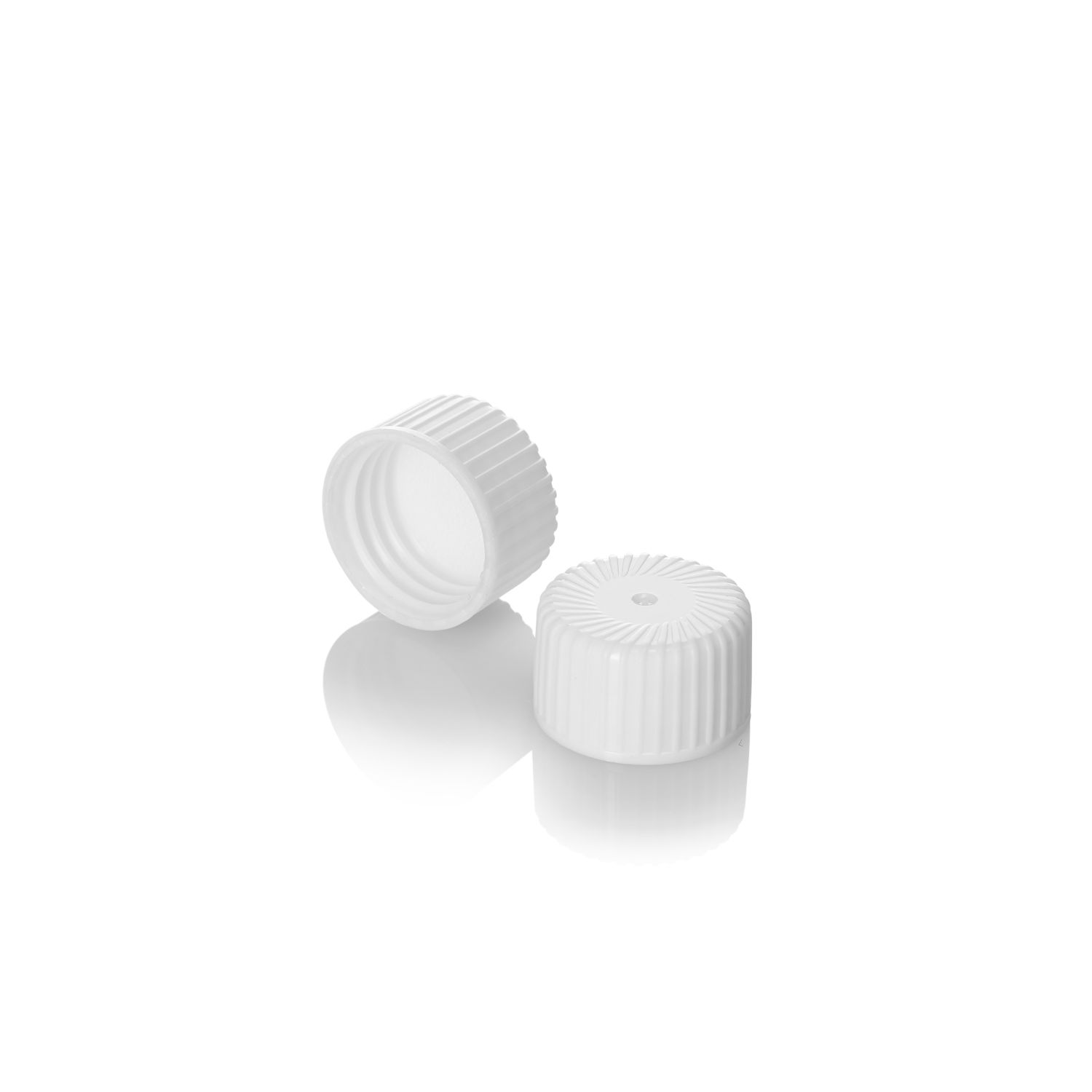 24&#47;410 White Wadded Screw Cap &#45; Ribbed