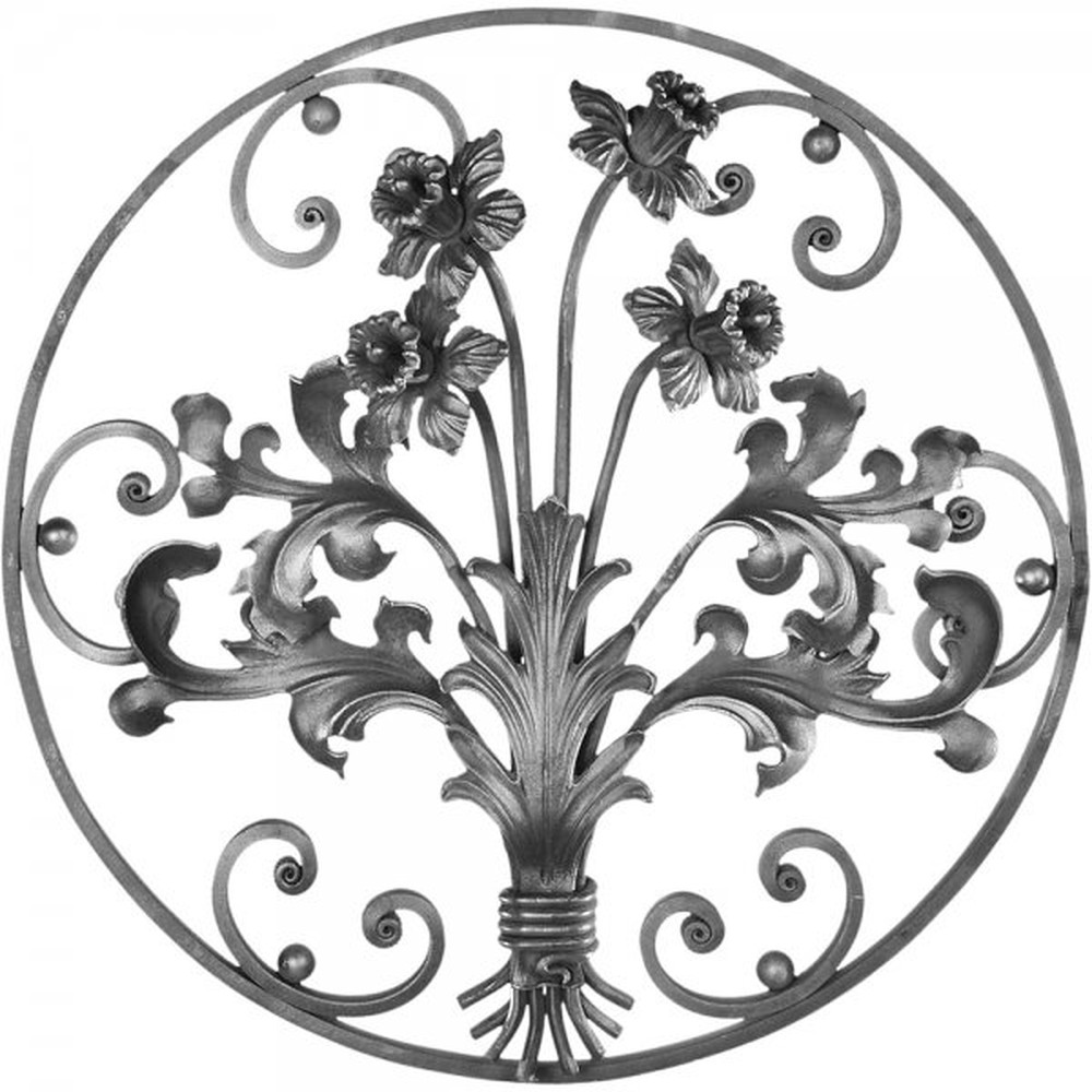 Floral Panel Unit - H 500 x L 500mm Smooth - 16 x 8mm Flat Bar Frame