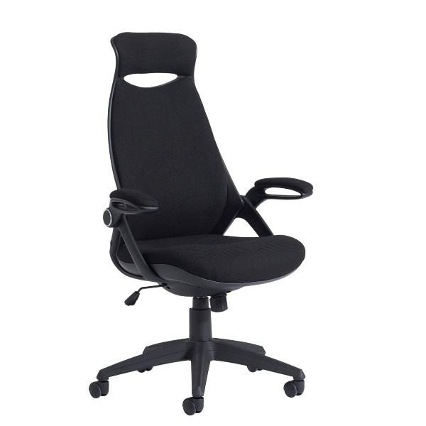 Tuscan High Back Fabric Managers Chair - Black