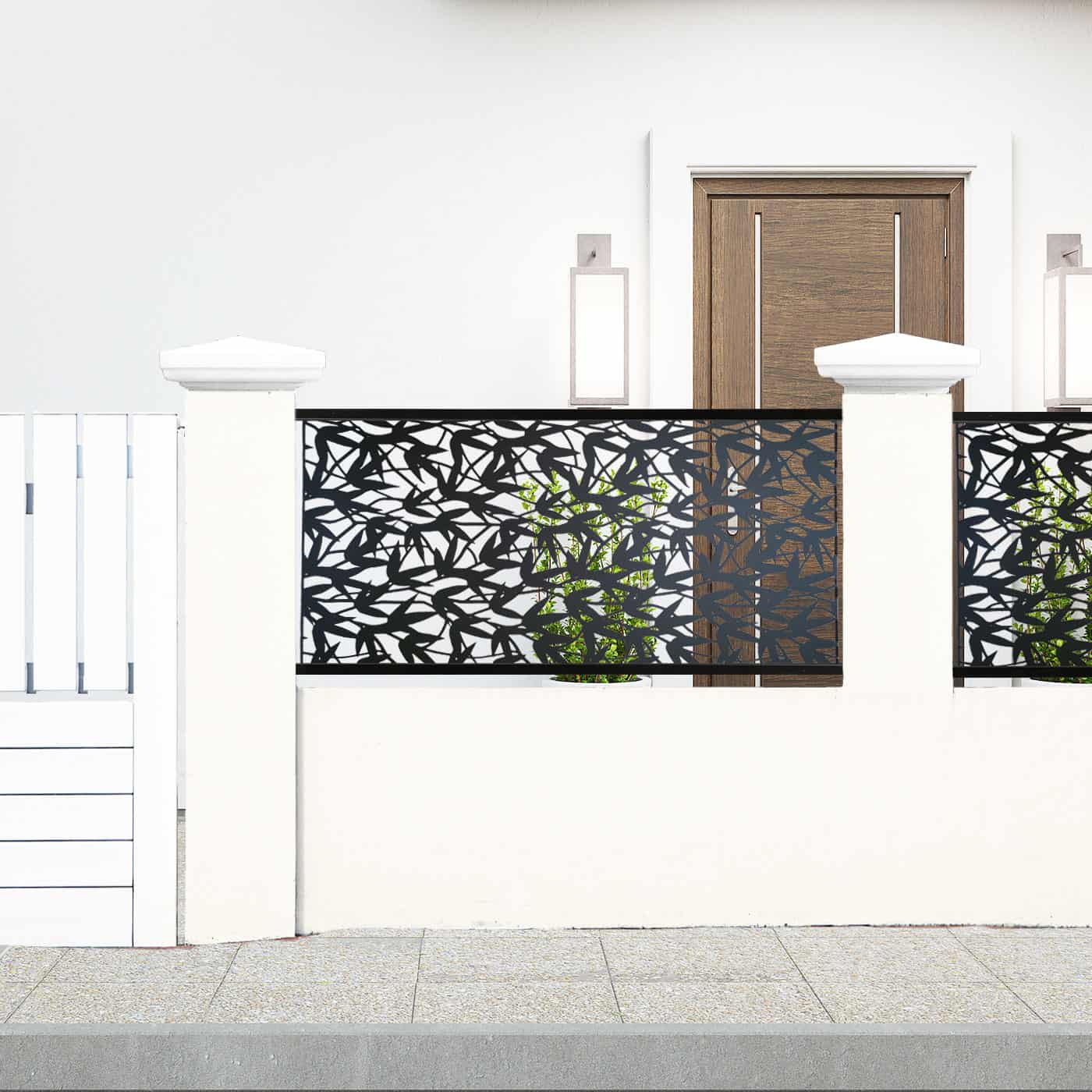 Black Bamboo Garden Screens for Piers 