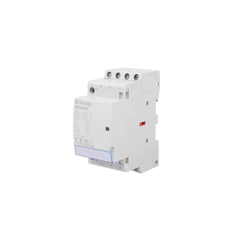 Click Elucian 4 Pole 2 Module 25A 2 x N/O  2 x N/C Contactor