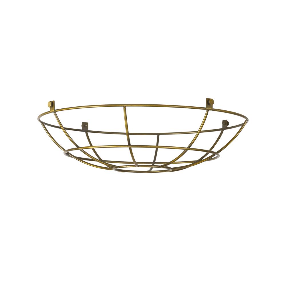 Luxuria Glorelle Clip On Shallow Round 35cm Wire Cage Shade Gilt Bronze