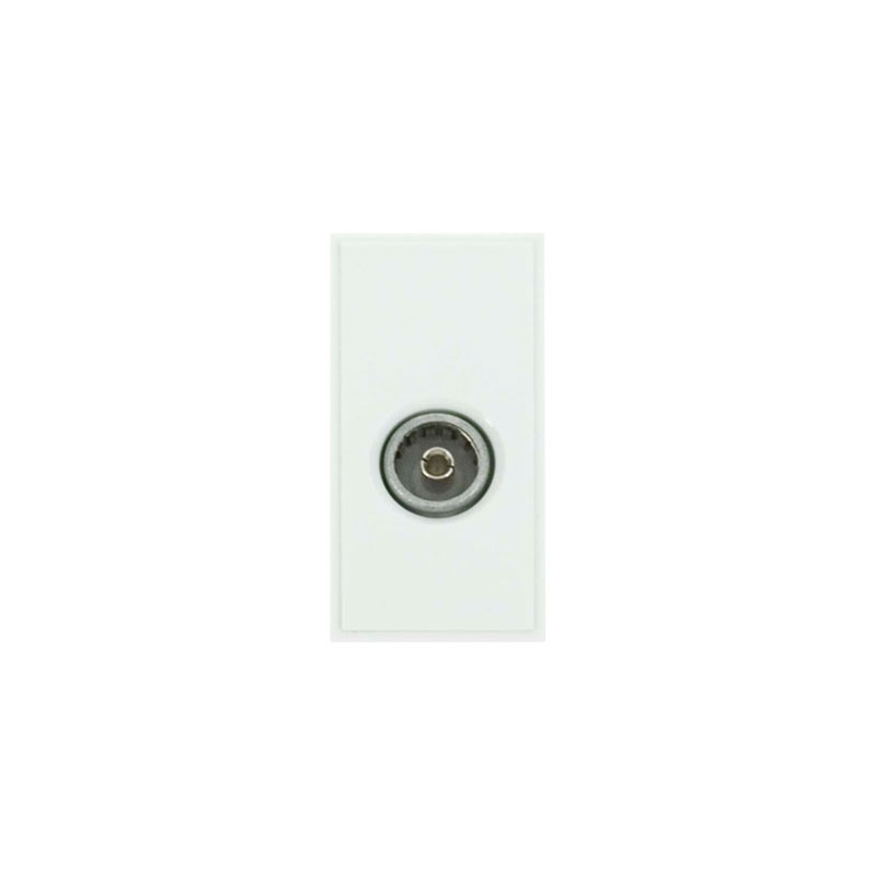 Click New Media Single Female Coaxial Module White