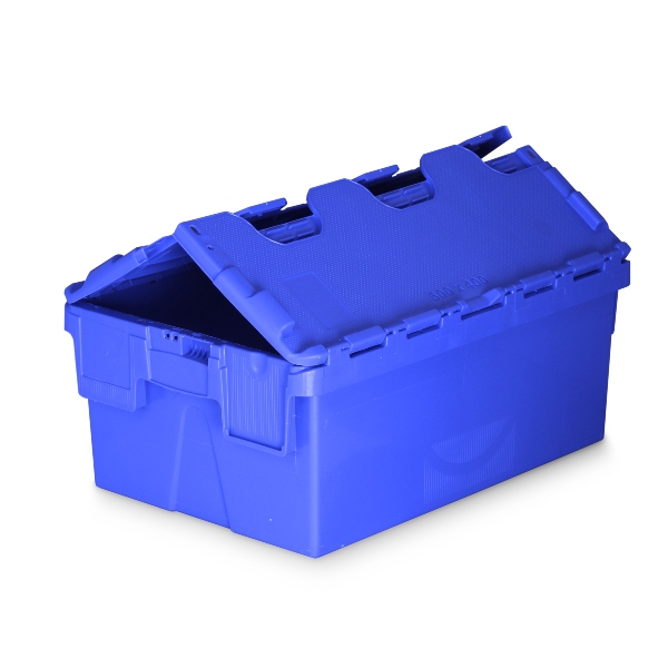 Attached Lid Container 48 Litre - Blue