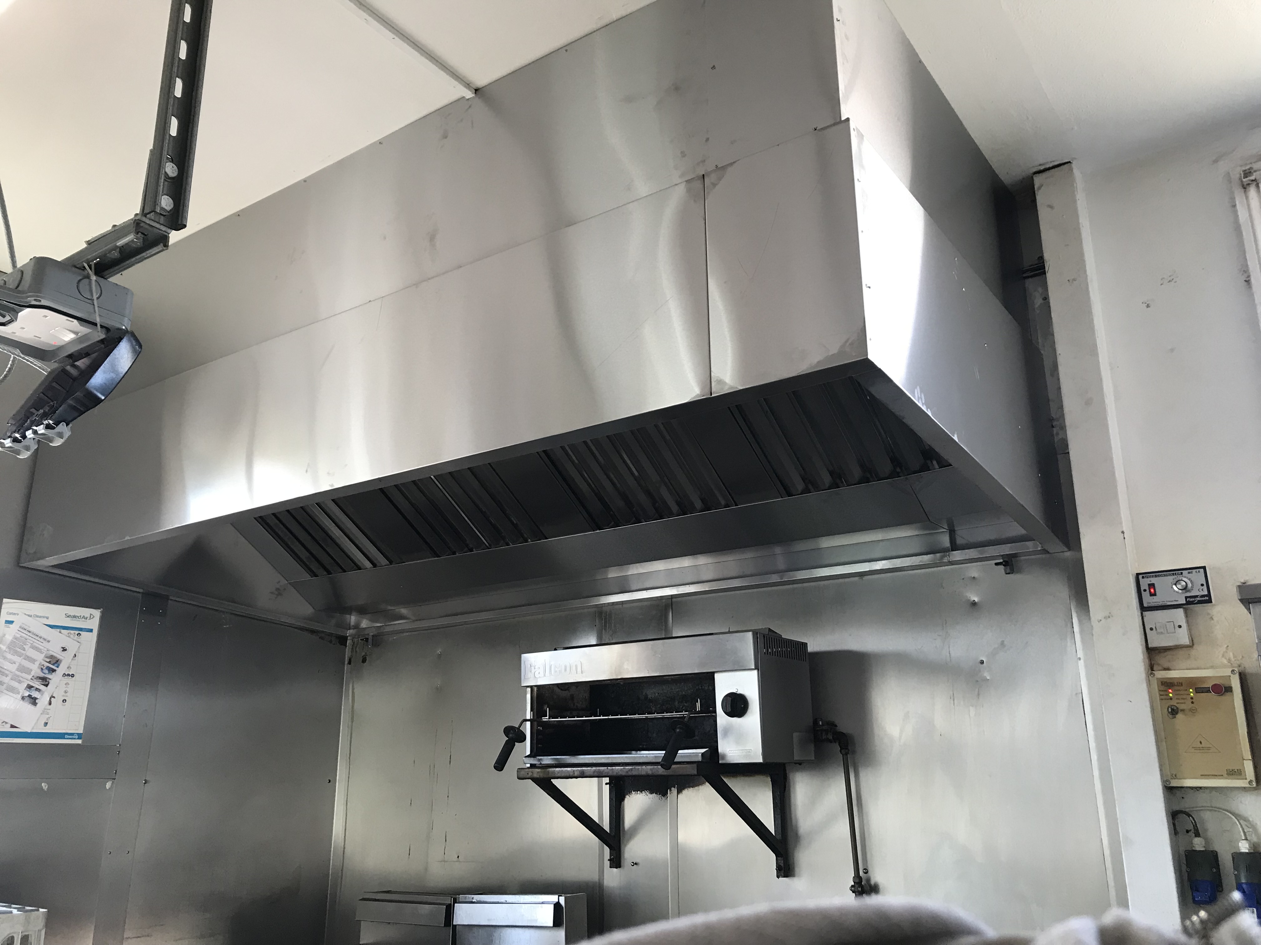 New commercial kitchen canopy fabricated and installed.