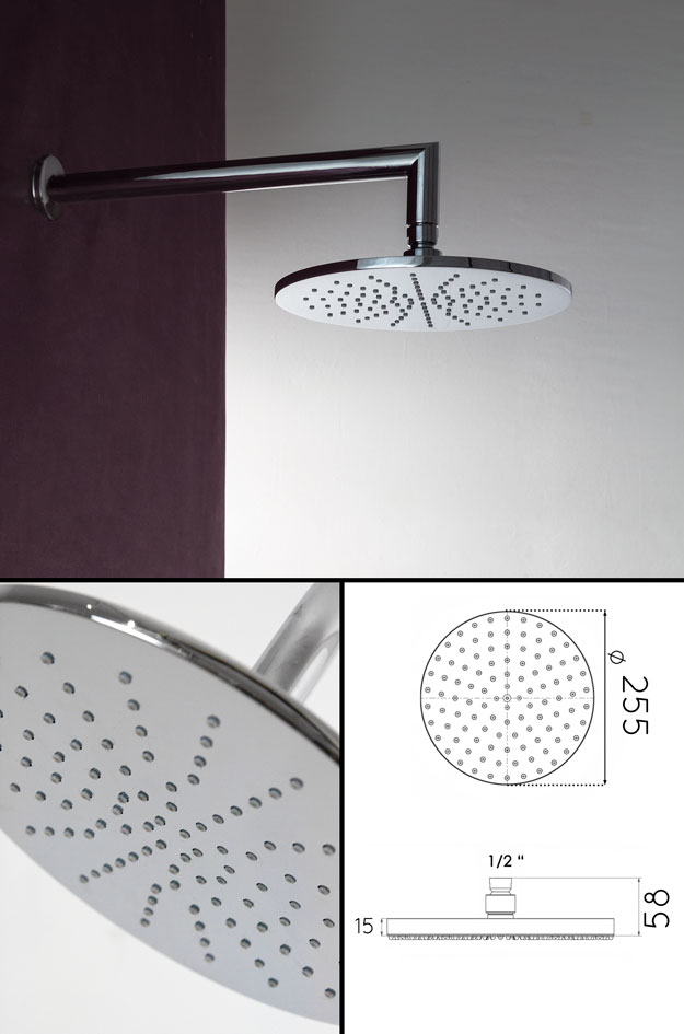 Round Jumbo Large Fixed Shower Head (78F)