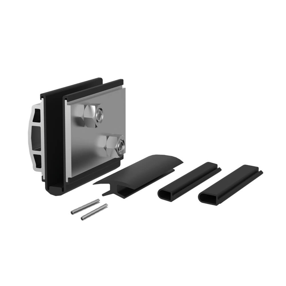 3m Glass Clamping Kit 15 - 16.76mm Glass To Suit Base & Side Fix (3 per metre)