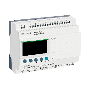 SR3B261FU modular smart relay Zelio Logic - 26 I O - 100..240 V AC - clock - display