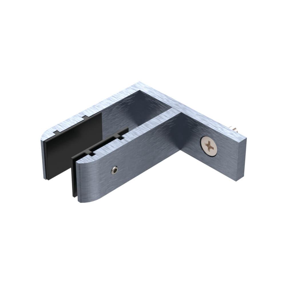 Wall Bracket Glass StiffenerAluminium Satin  - Suits 19 to 21.52mm