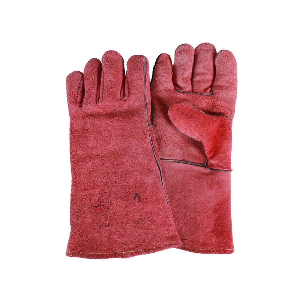 Red Welders Gauntlet Gloves 