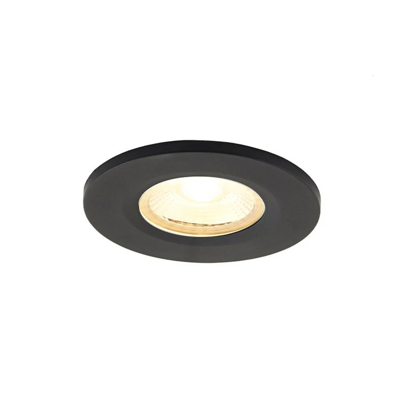 Ansell Prism Pro Matt Black Bezel for Fire Rated Downlight