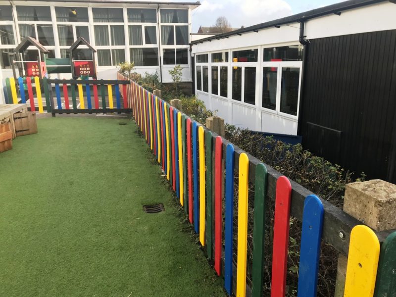 Bespoke Rainbow Pallisade Infill Plastic Fence