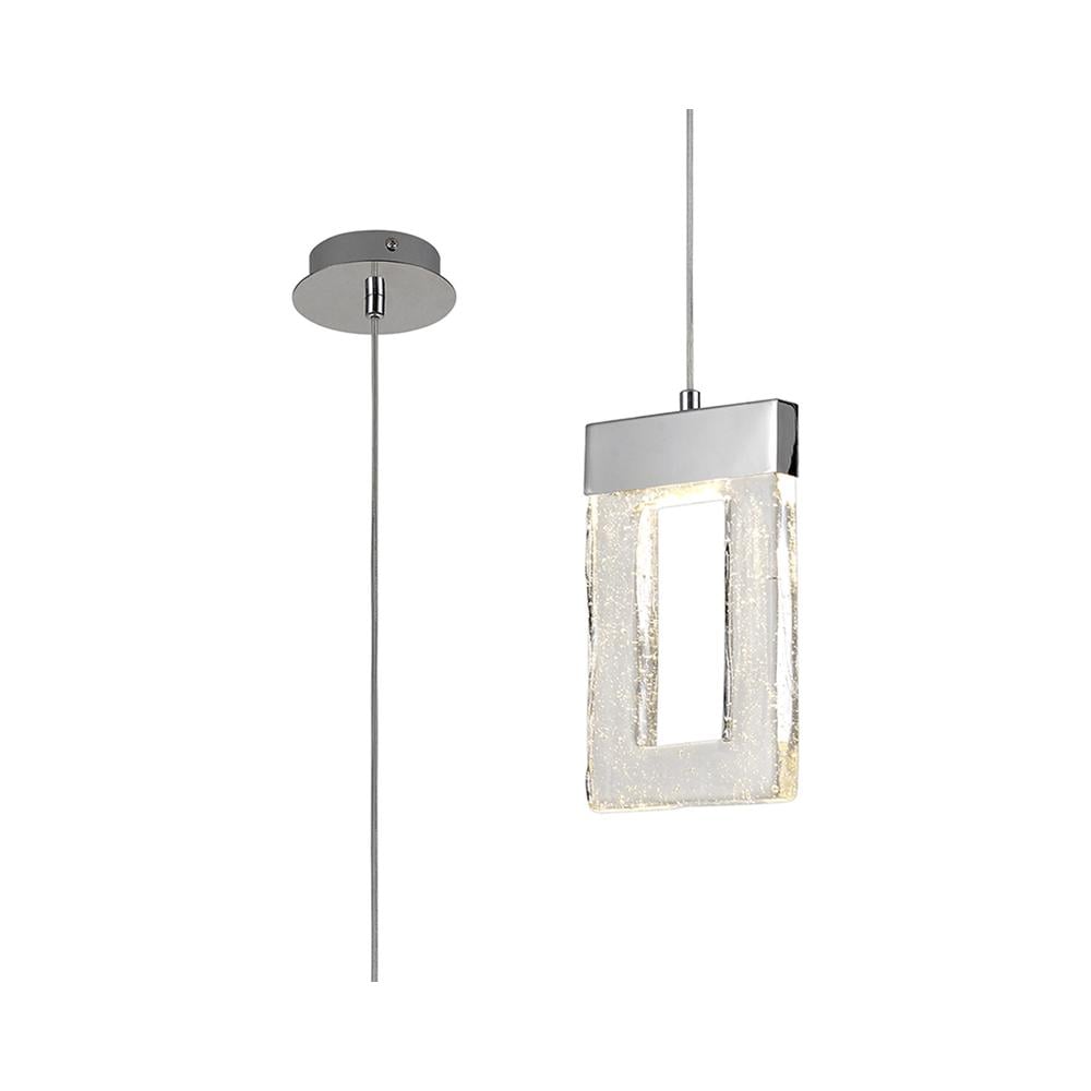 Luxuria Rowan 13.5cm Pendant 2m 1x4.5W LED 3000K 148lm Polished Chrome