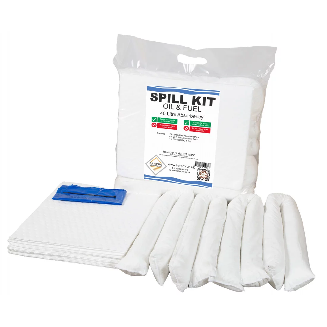 40 Litre Oil and Fuel Compact Spill Kit SERPRO Oil and Fuel Spill Kits
