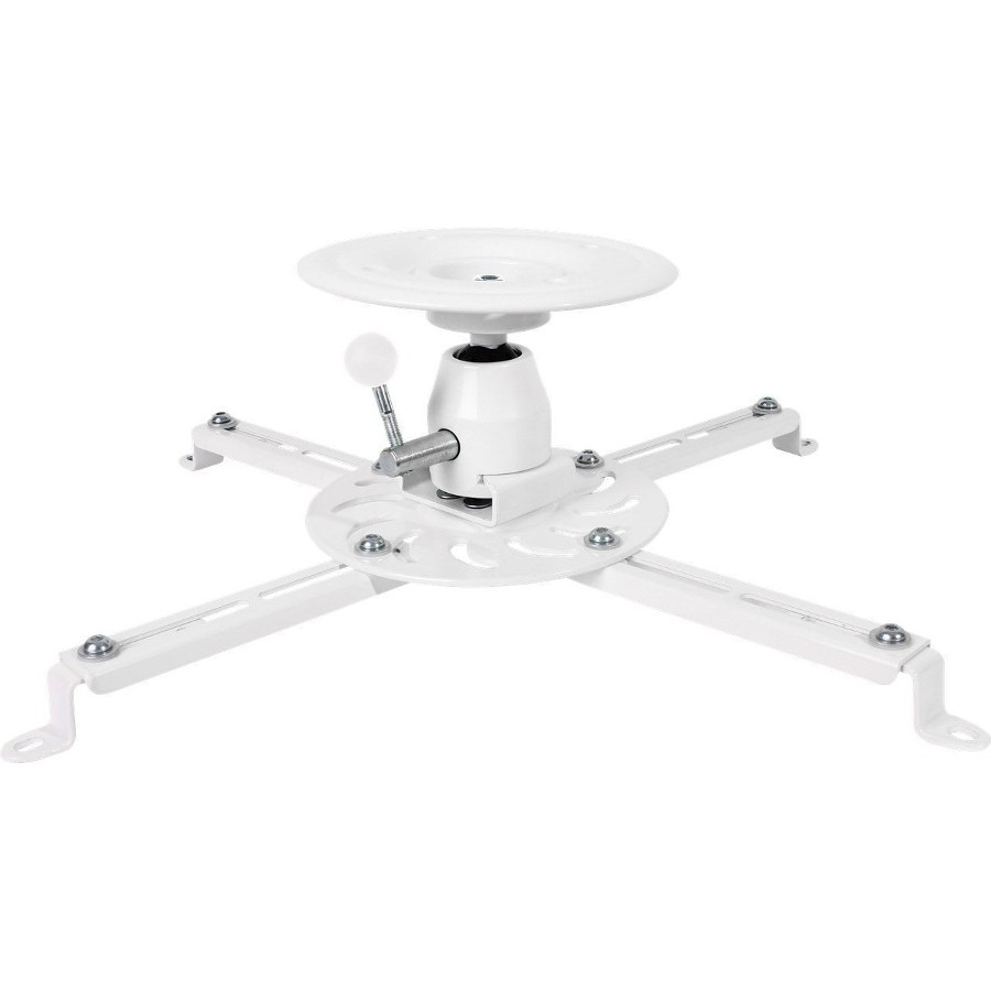 Projector Ceiling Mount Tilt & Swivel Short Drop 25kg +/-20 Degrees 360 Degrees White