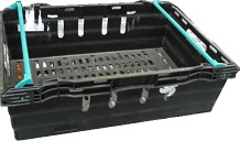 Suppliers Of 400x300x185 Bale Arm Crate Black 15LTR - Pack of 14 For Industrial Industry