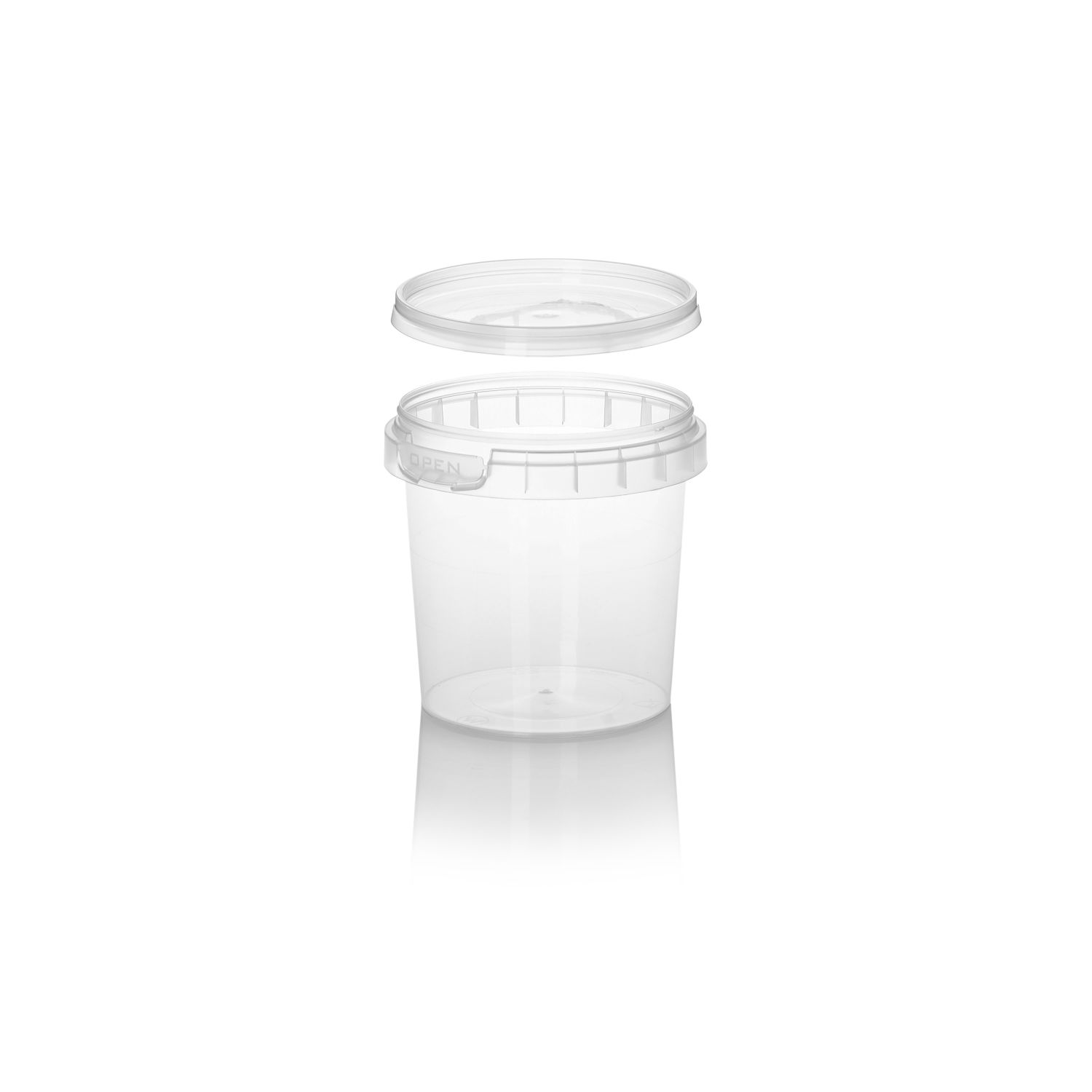 125ml Clear PP Round Tamper Evident Tub and Lid